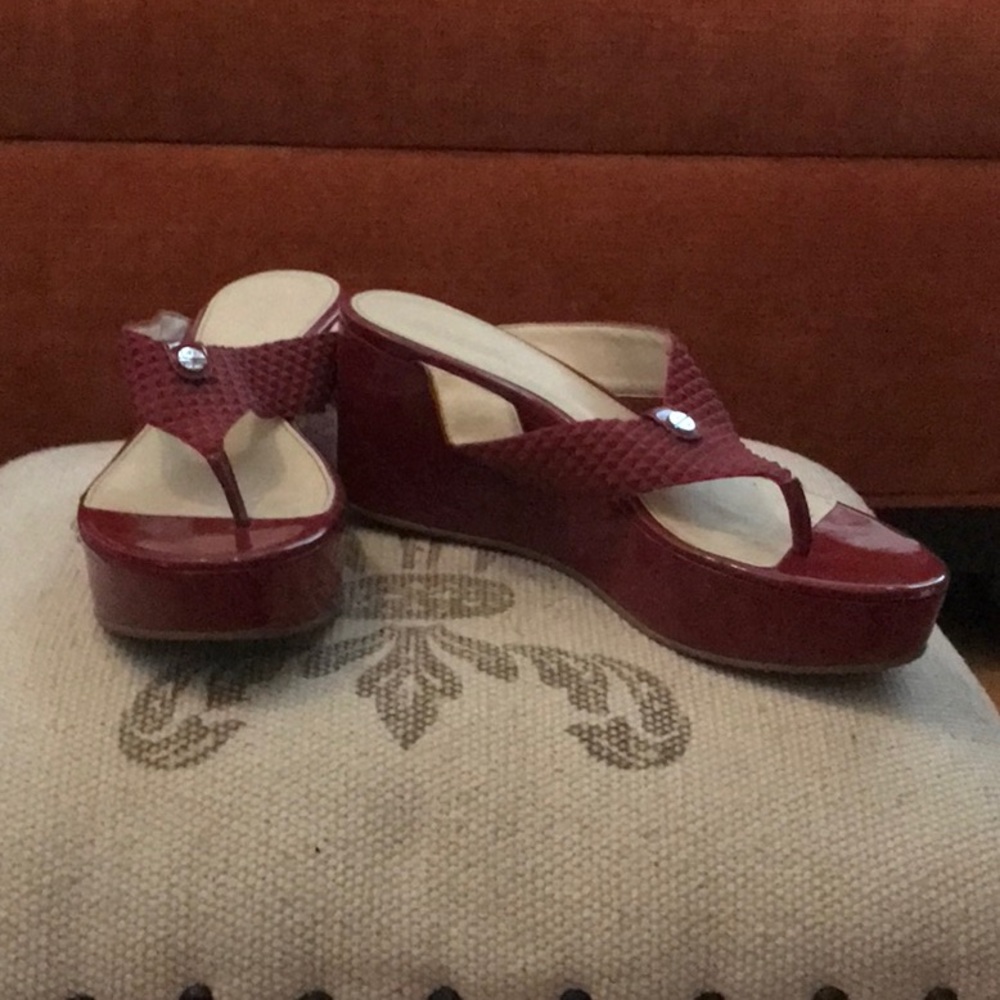 Calvin Klein Women’s Split Toe Wedge Heels